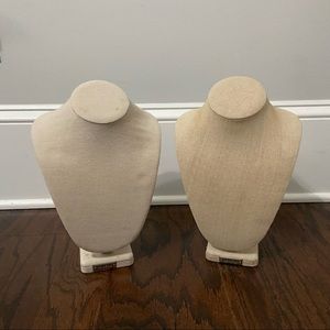 ❌ SOLD ❌ Stella & Dot Linen Necklace Stands / Display